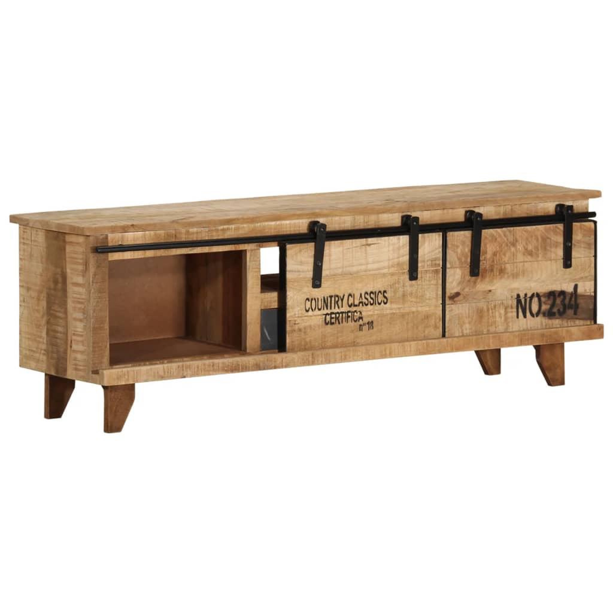 Voir la diapositive 5 : VIDAXL Meuble TV 120x30x40 cm Bois massif de manguier