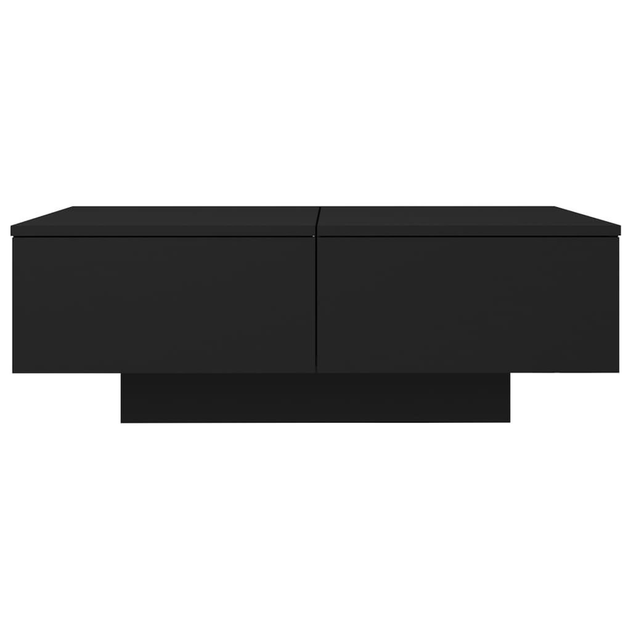 Voir la diapositive 3 : VIDAXL Table basse Noir 90x60x31 cm Bois d'ingenierie