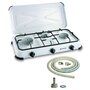 Voir la diapositive 1 : Kemper Réchaud gaz portable 3 feux 3450W Blanc laqué Couvercle Plaque de cuisson + Tuyau gaz KEMPER