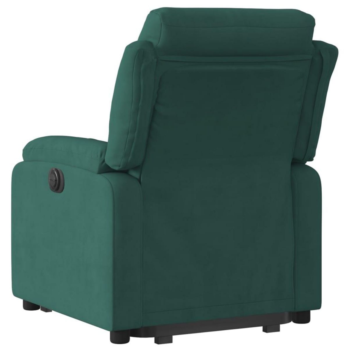 VIDAXL Fauteuil inclinable electrique vert fonce velours