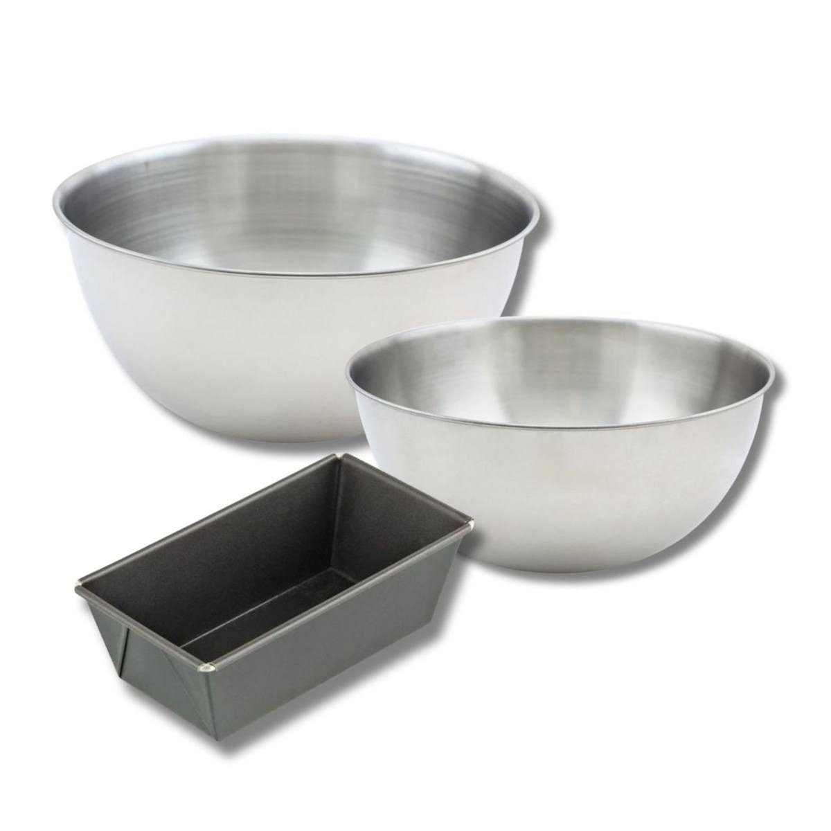 ZENKER Set pâtisserie avec mini moule à cake 20 cm, 2 bols à mixer et 1 spatule Zenker