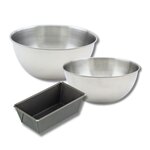 ZENKER Set pâtisserie avec mini moule à cake 20 cm, 2 bols à mixer et 1 spatule Zenker