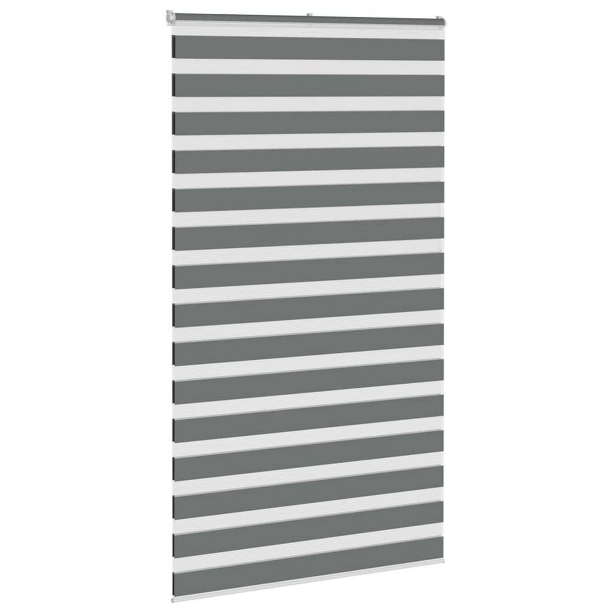 VIDAXL Store zebre gris fonce largeur du tissu 115,9 cm polyester