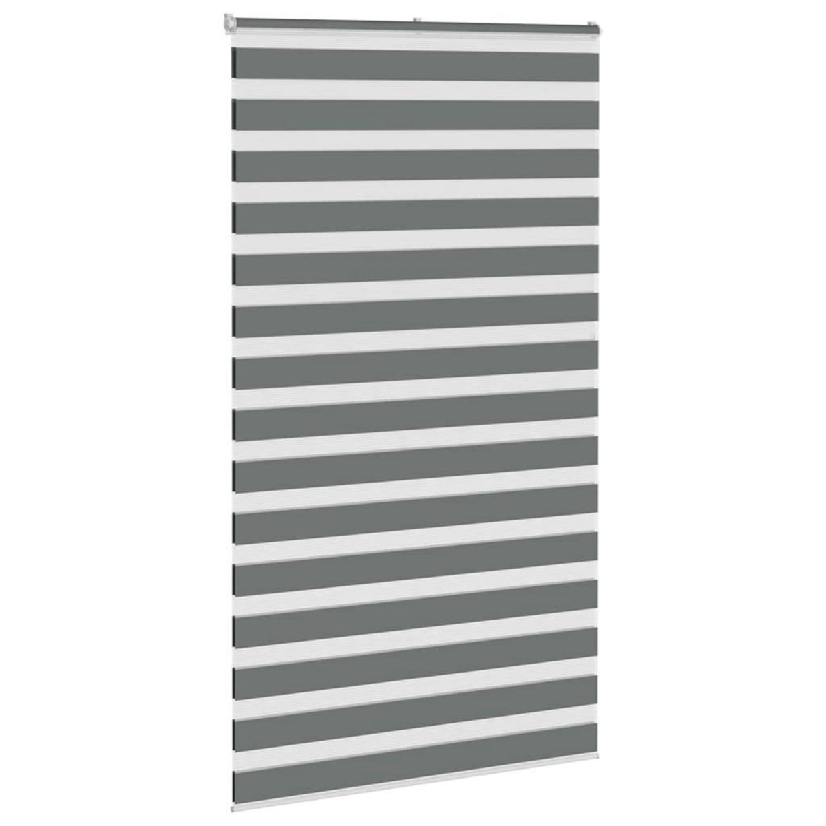 VIDAXL Store zebre gris fonce largeur du tissu 115,9 cm polyester