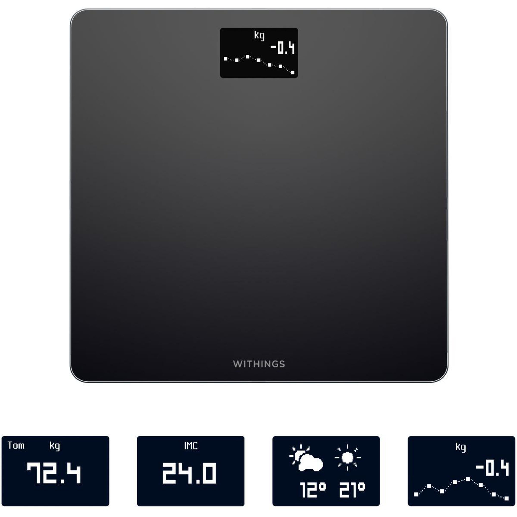 Voir la diapositive 3 : WITHINGS Pèse personne connecté body noir