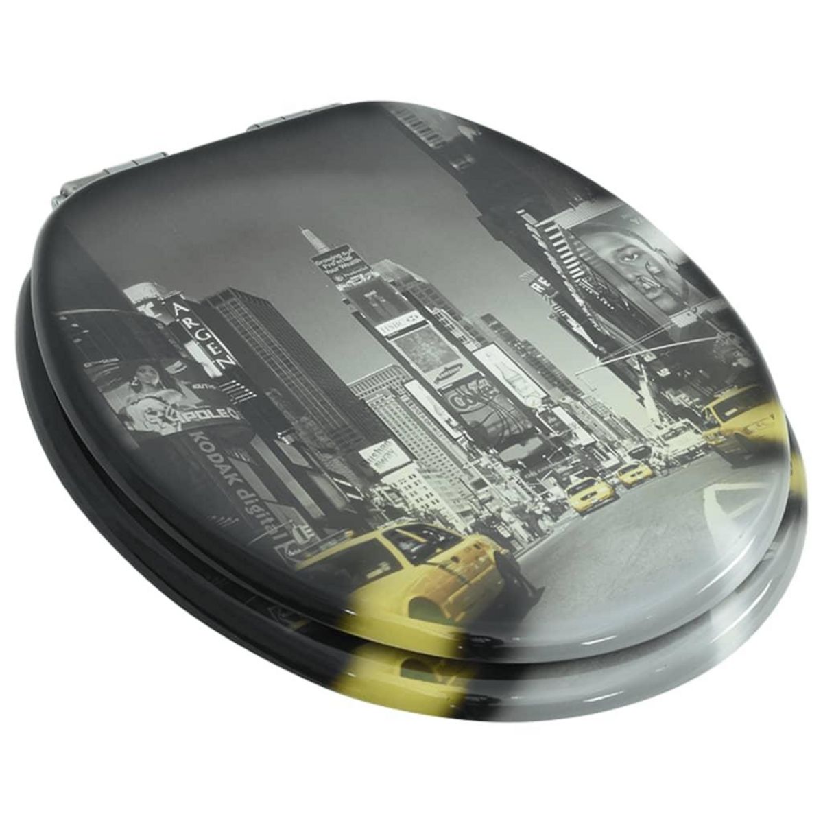 VIDAXL Siege WC MDF Couvercle a fermeture en douceur Design New York