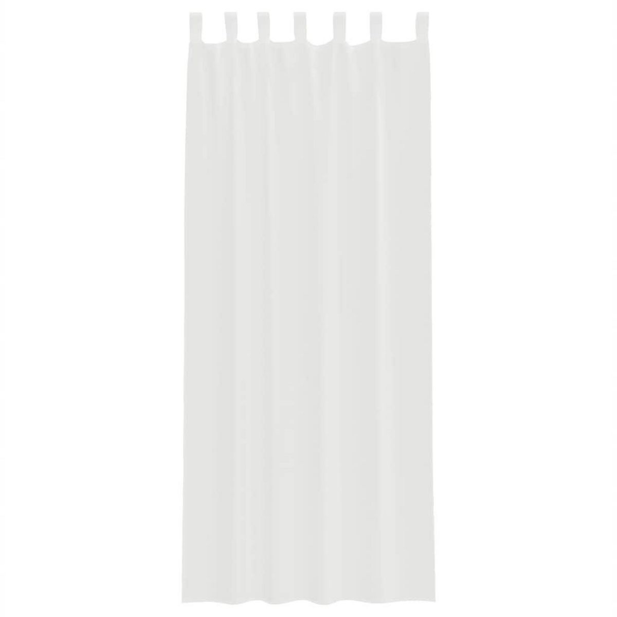 VIDAXL Rideaux en voile avec passe-tringles 2 pcs blanc