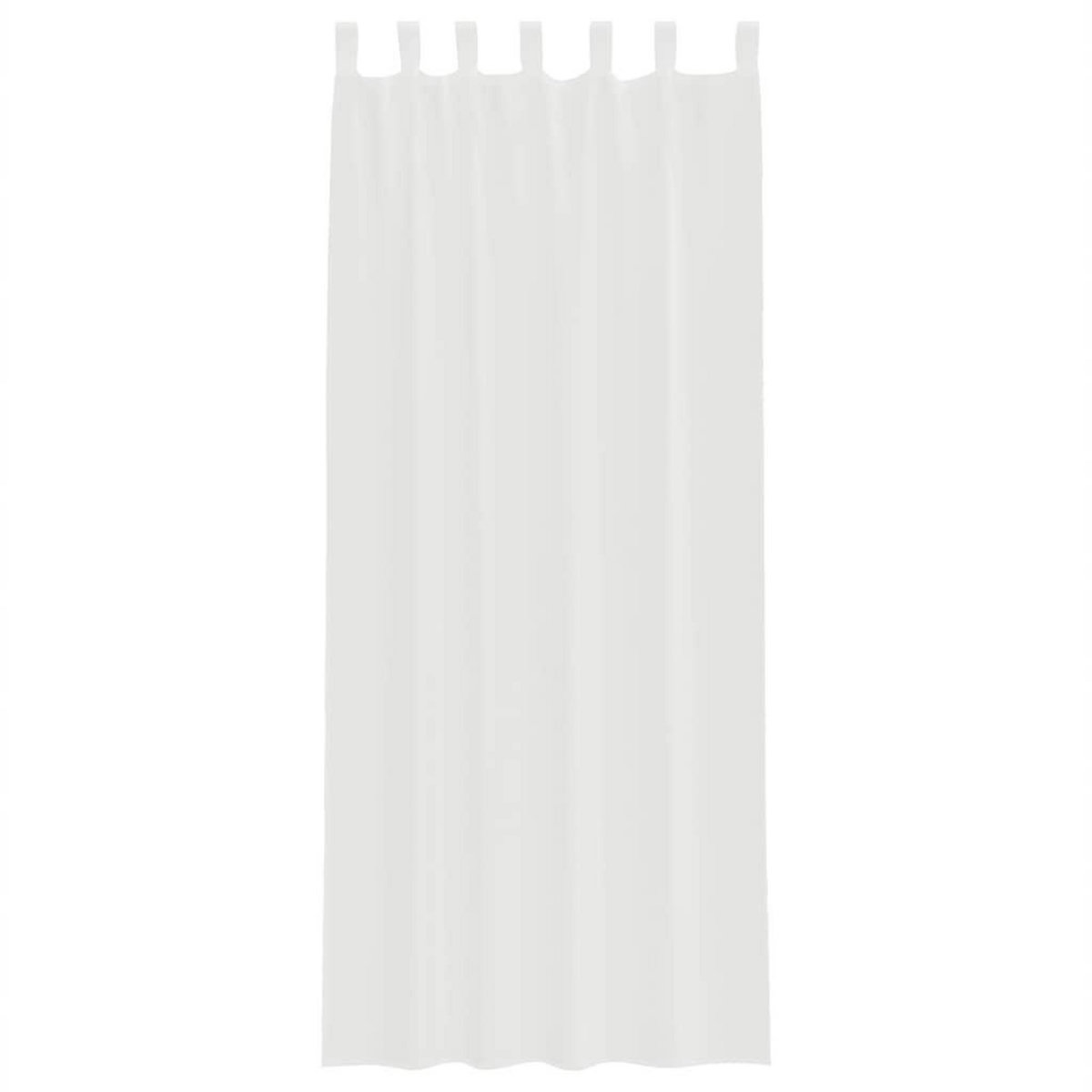 VIDAXL Rideaux en voile avec passe-tringles 2 pcs blanc