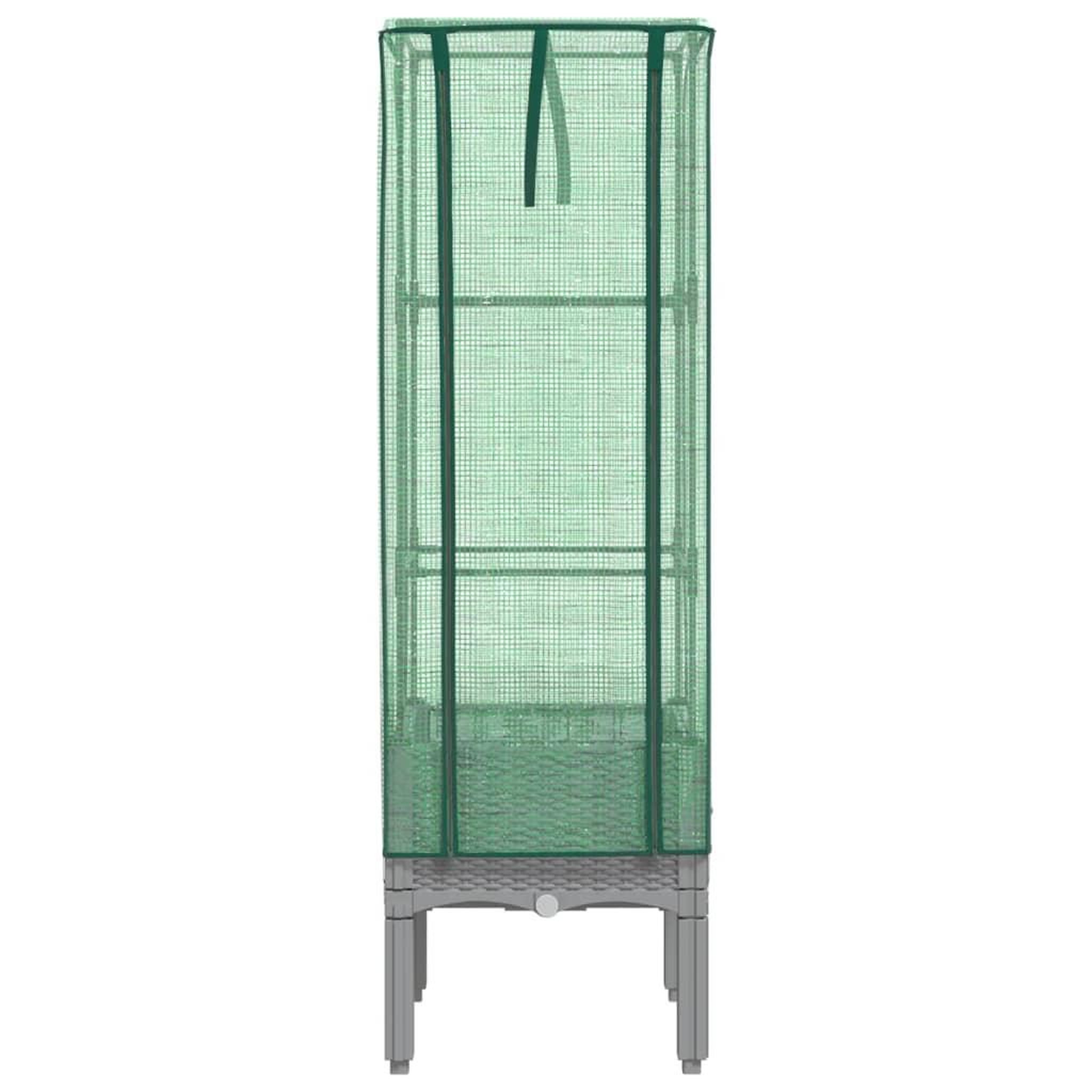 Voir la diapositive 4 : VIDAXL Jardiniere surelevee avec housse aspect rotin 40x40x140 cm