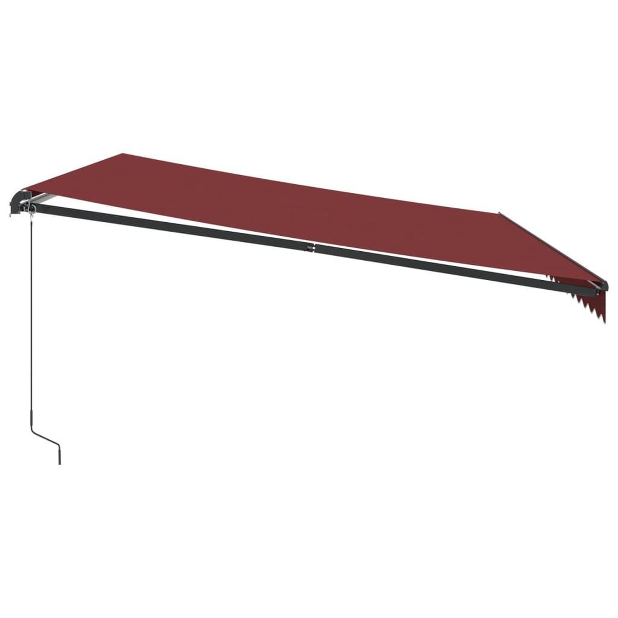 Voir la diapositive 4 : VIDAXL Auvent manuel retractable bordeaux 500x300 cm