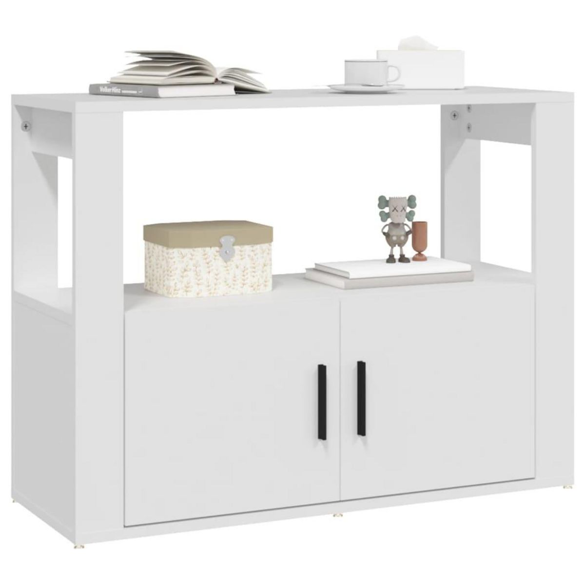 VIDAXL Buffet Blanc 80x30x60 cm Bois d'ingenierie
