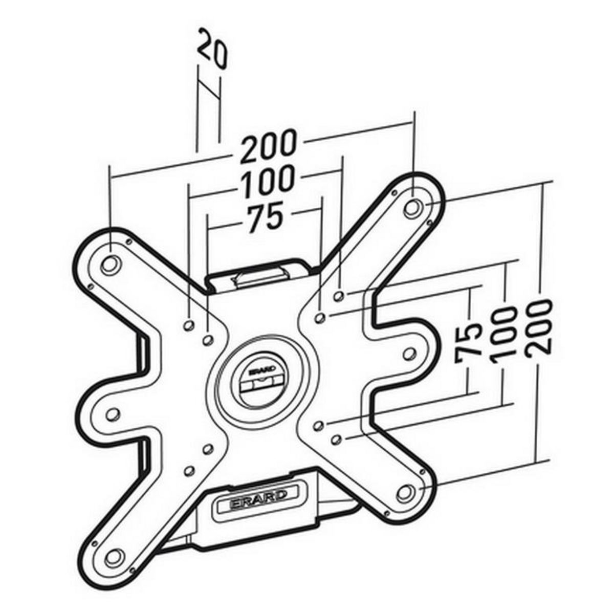 Erard Support mural fixe pour écrans de 19 à 32 - 043020