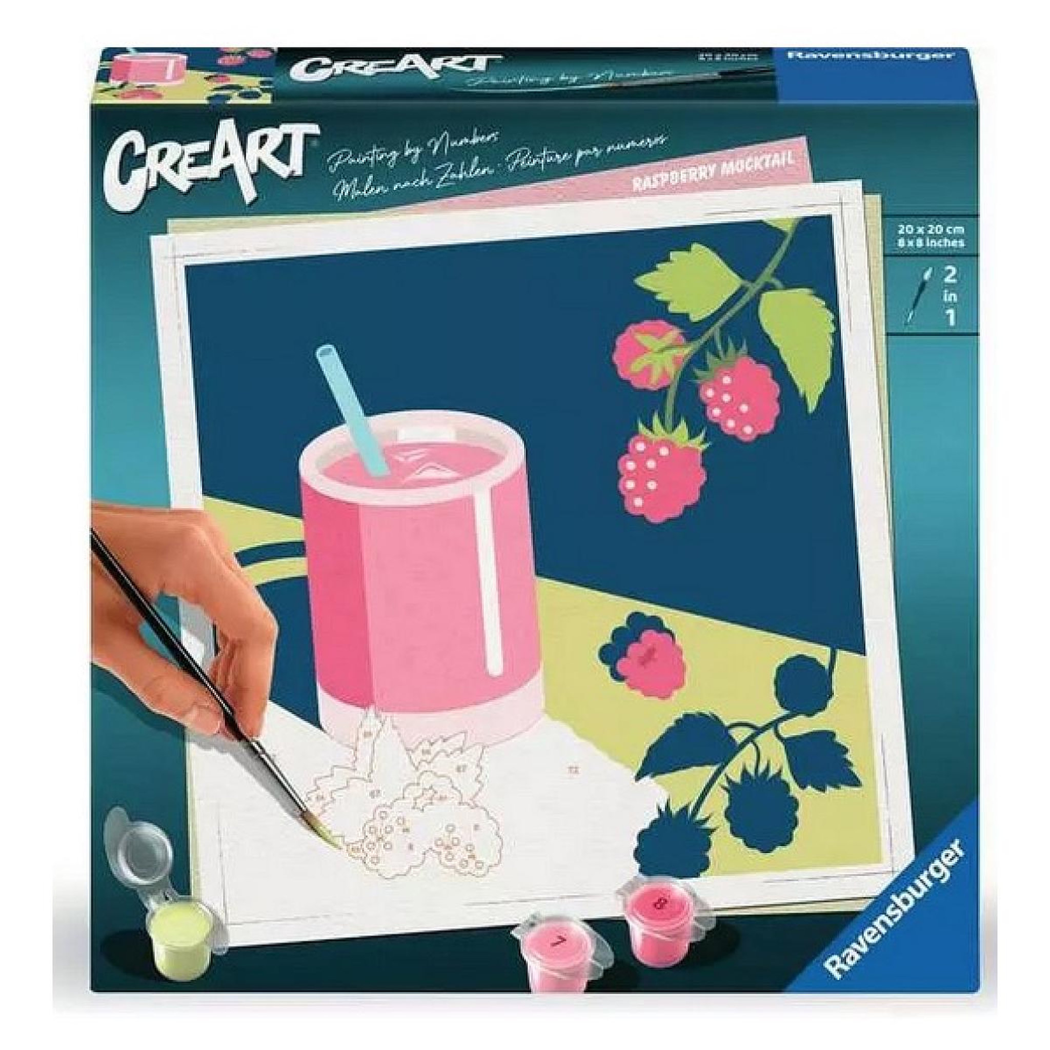 RAVENSBURGER Peinture au numero CreArt - 20x20cm - Drink Raspberry
