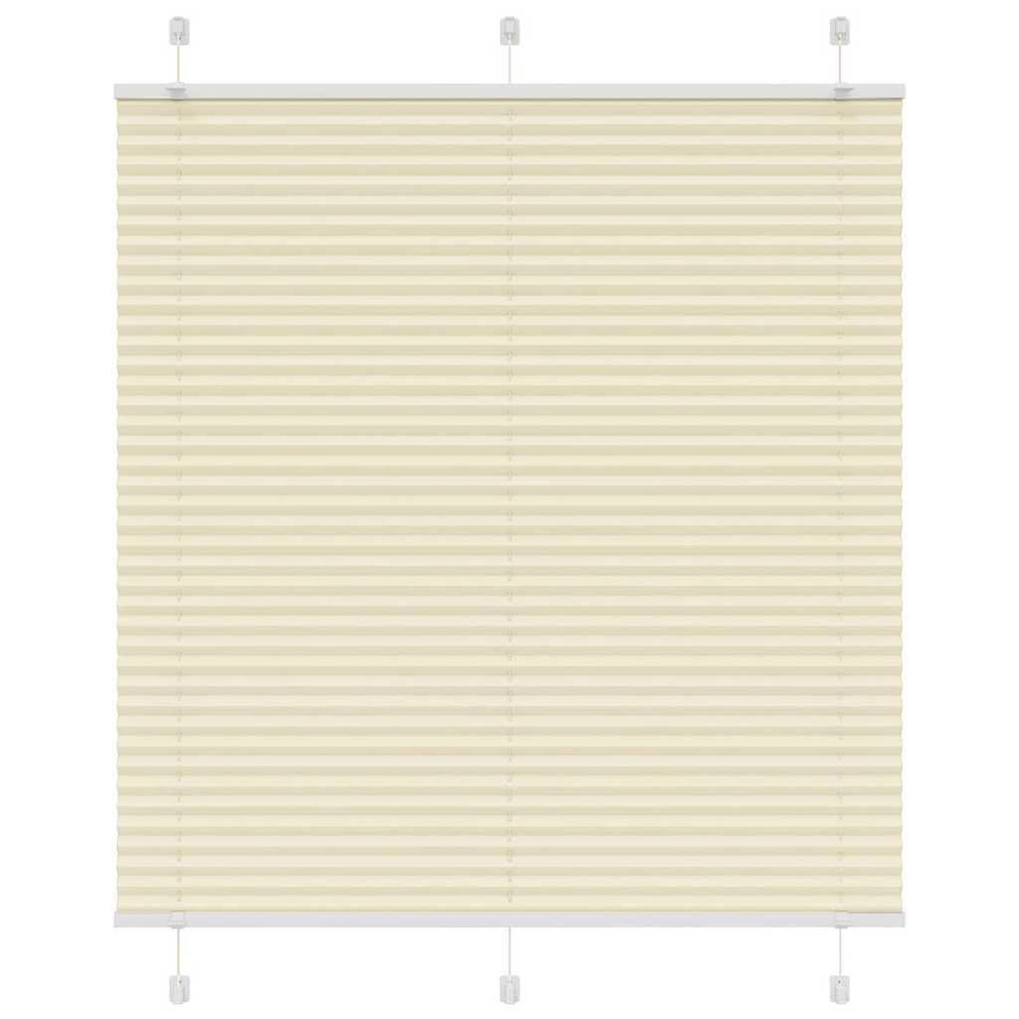 VIDAXL Store plisse creme 120x100cm largeur du tissu 119,4cm polyester