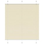 VIDAXL Store plisse creme 120x100cm largeur du tissu 119,4cm polyester