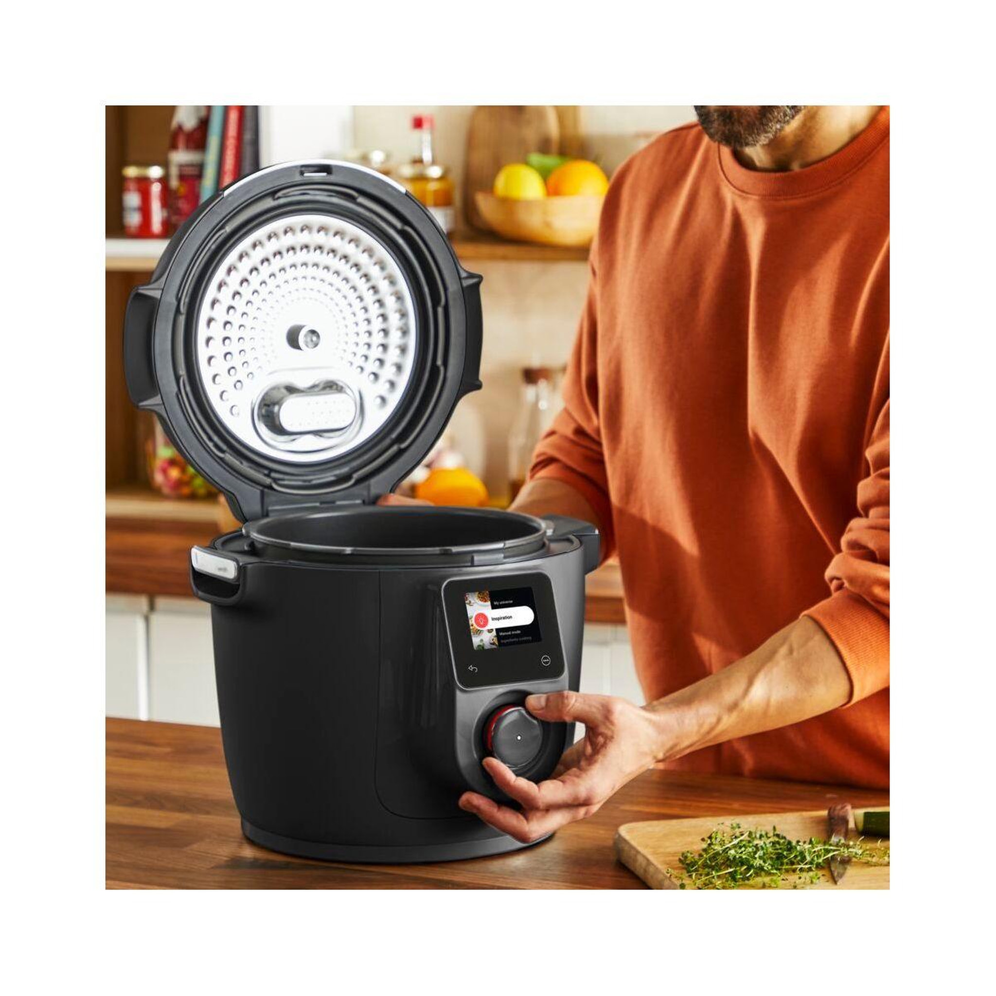 Voir la diapositive 4 : MOULINEX Cookeo YY5449FB noir connecté 6 L, 9 modes de cuisson + extra crisp