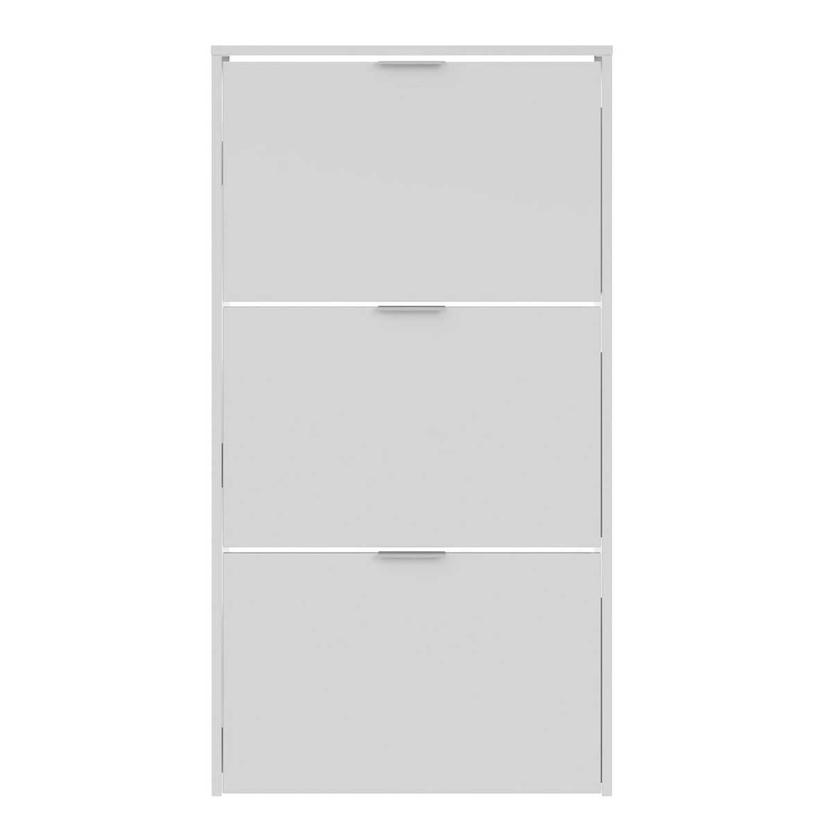 VS VENTA-STOCK Meuble à Chaussures 3 Portes Rubi, Couleur Blanc brillant, 60 cm Largeur