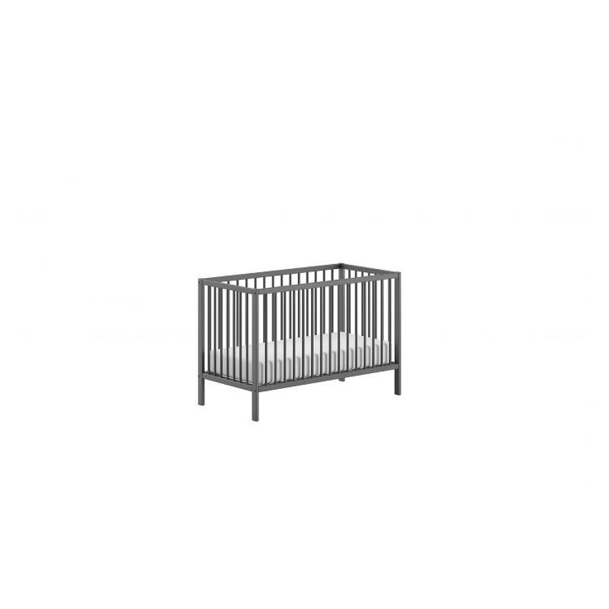 Vipack Lit Bébé Dino 60x120 Cm Anthracite
