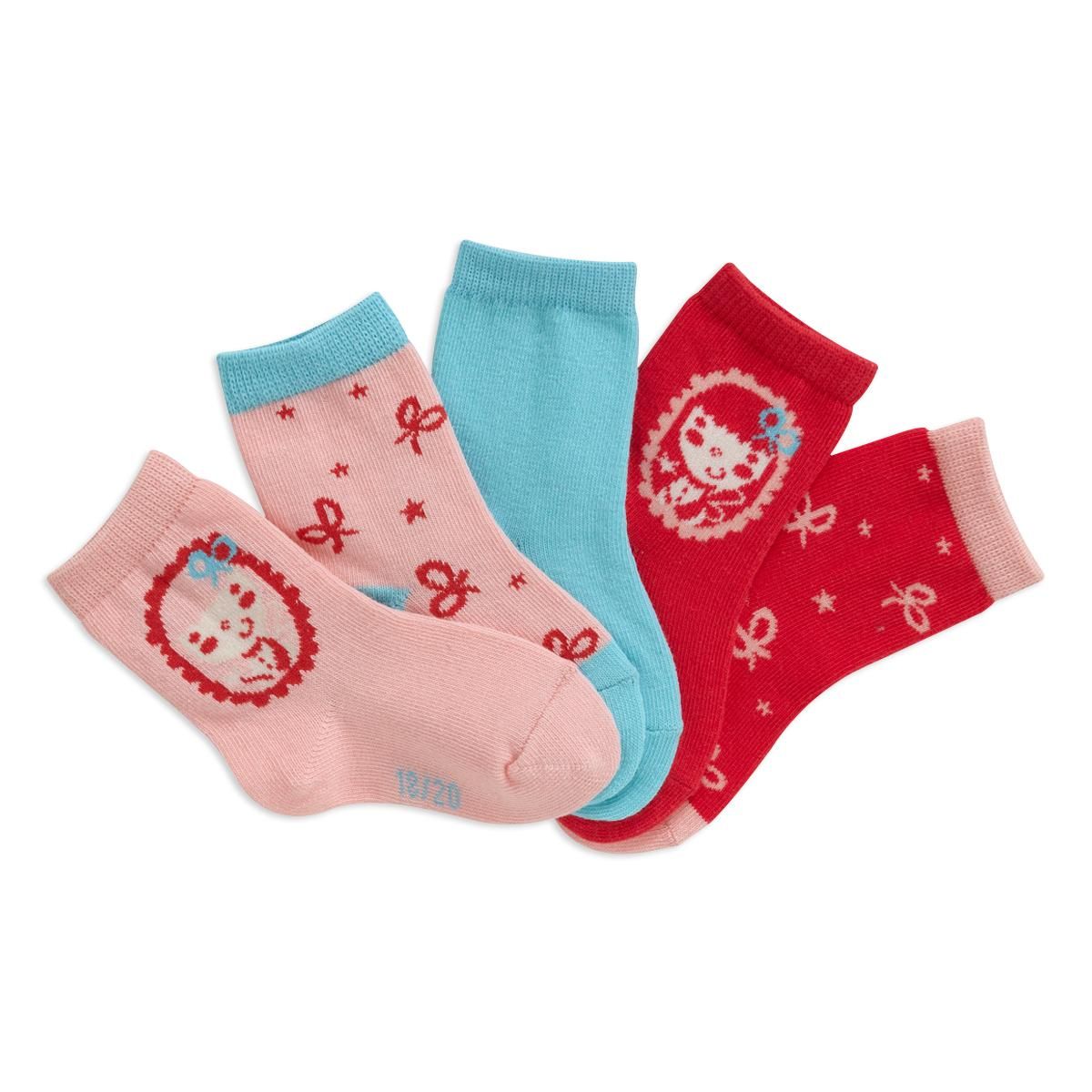 IN EXTENSO Lot de 5 paires de chaussettes bébé 