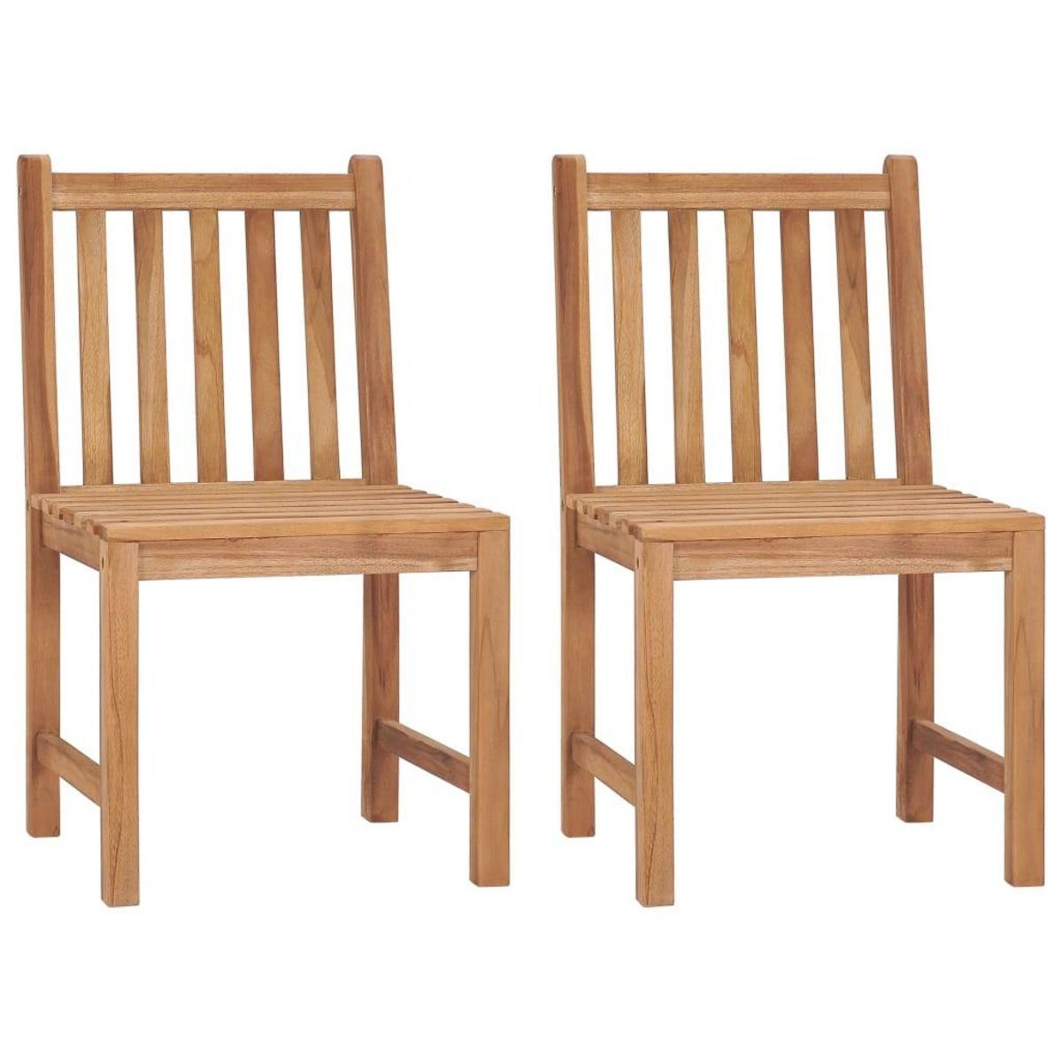 VIDAXL Chaises de jardin lot de 2 avec coussins Bois de teck massif