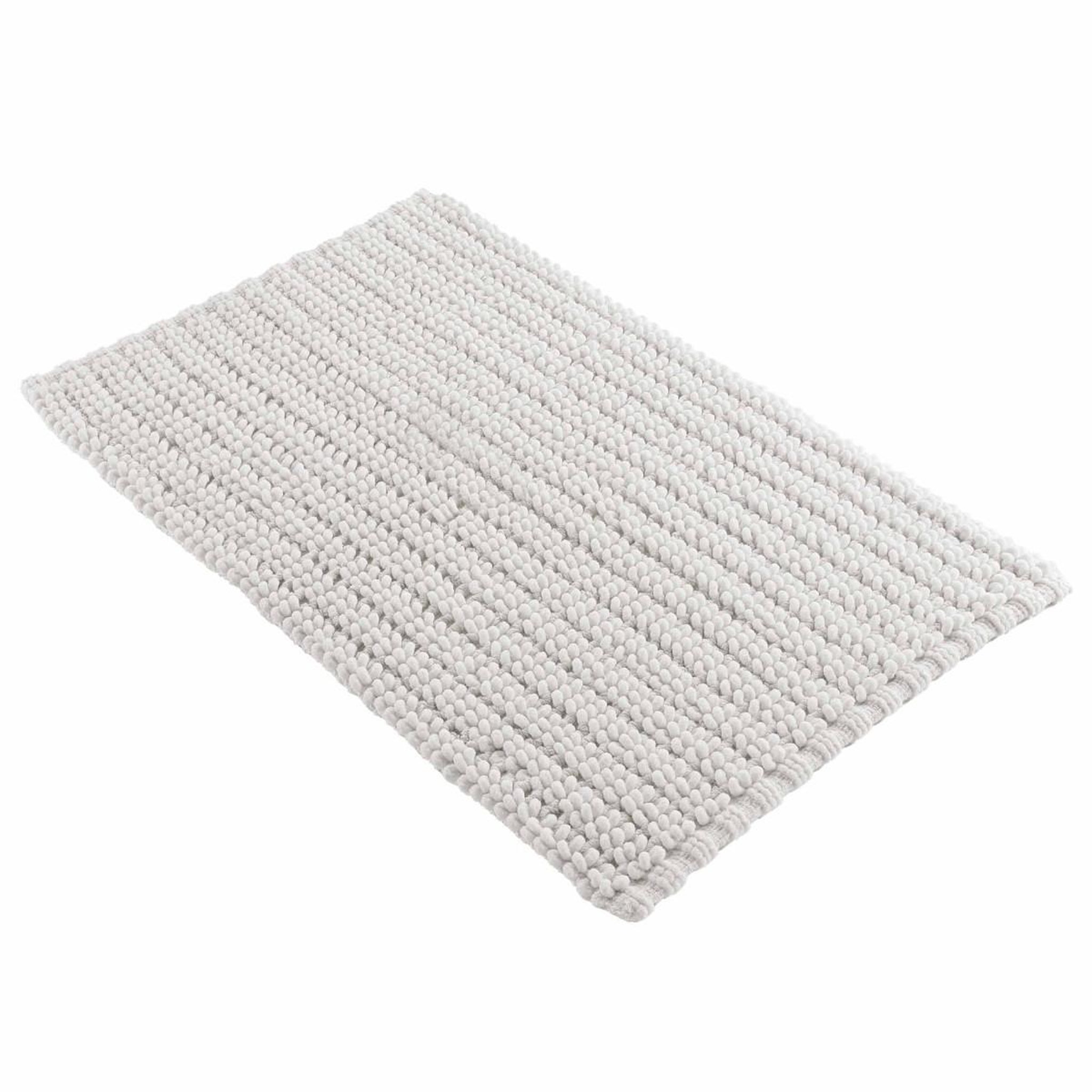 Voir la diapositive 2 : Douceur d'Intérieur Tapis de bain en chenille  voltis  50x80cm blanc