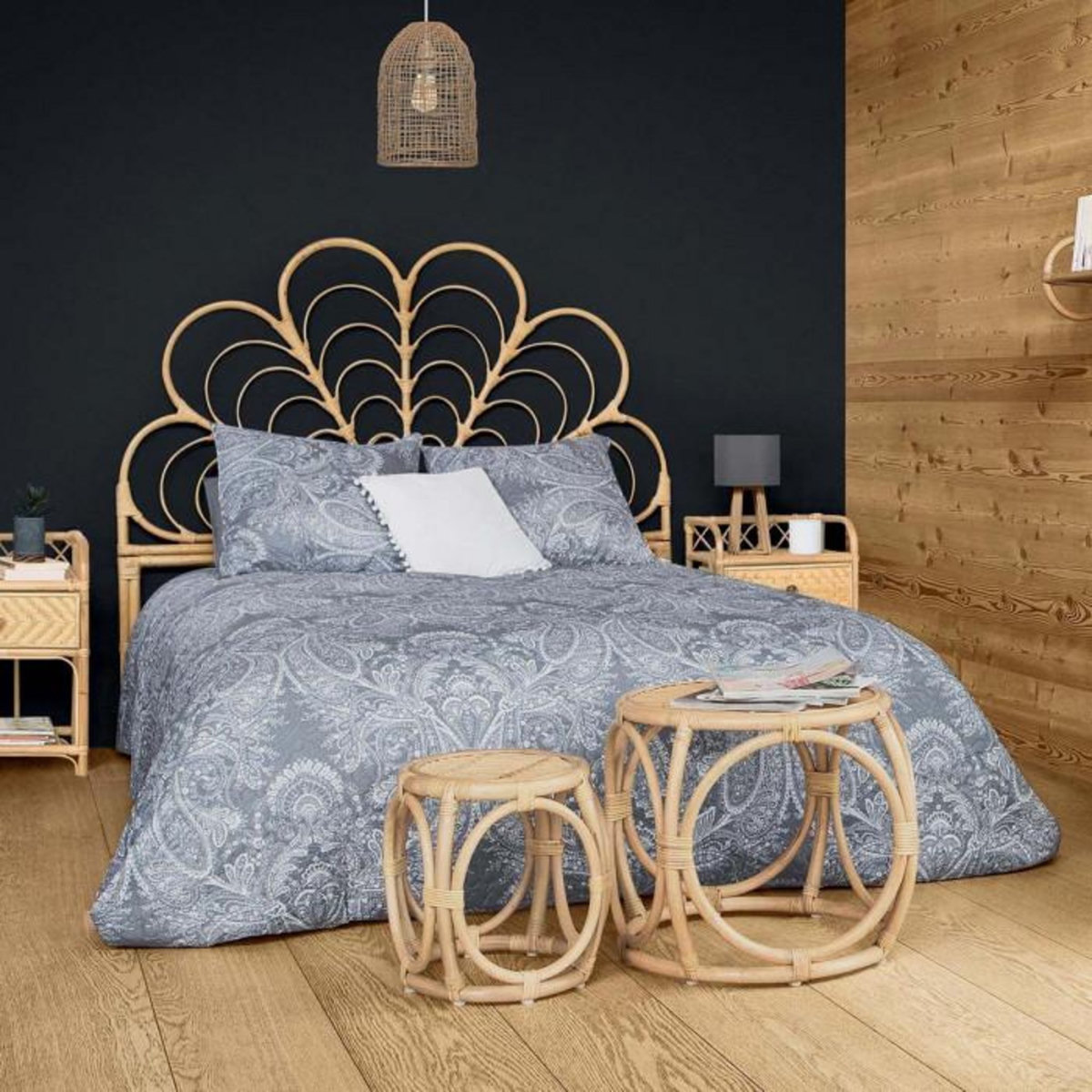 ATMOSPHERA Dessus de Lit & 2 Taies  Marie  240x260cm Gris Clair