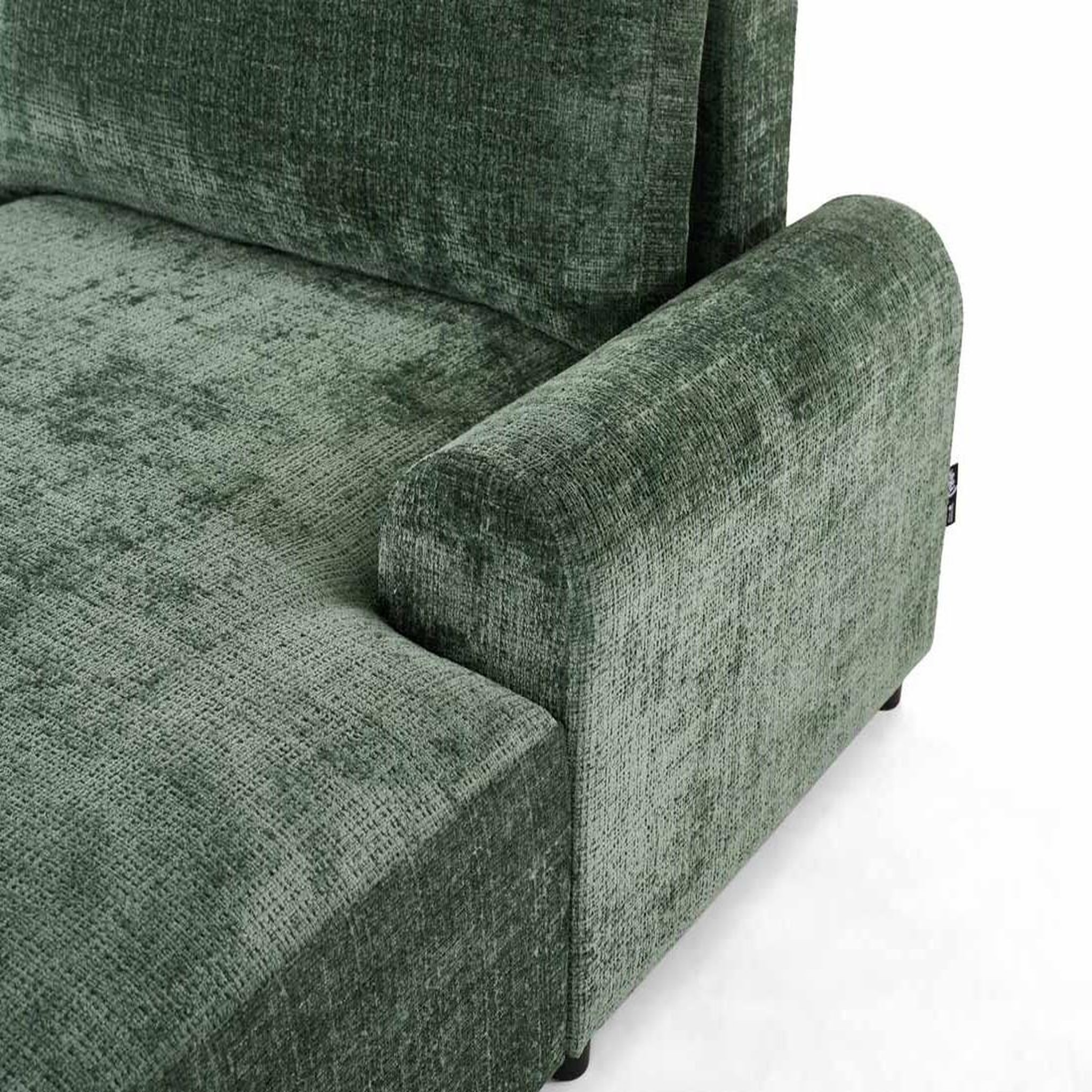 Voir la diapositive 4 : BEST MOBILIER Nelly - canapé d'angle droit 4 places convertible avec coffre en velours texturé