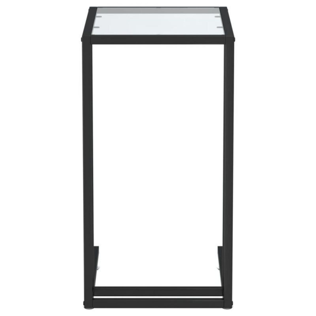 VIDAXL Table d appoint ordinateur Transparent 50x35x65 cm Verre trempé