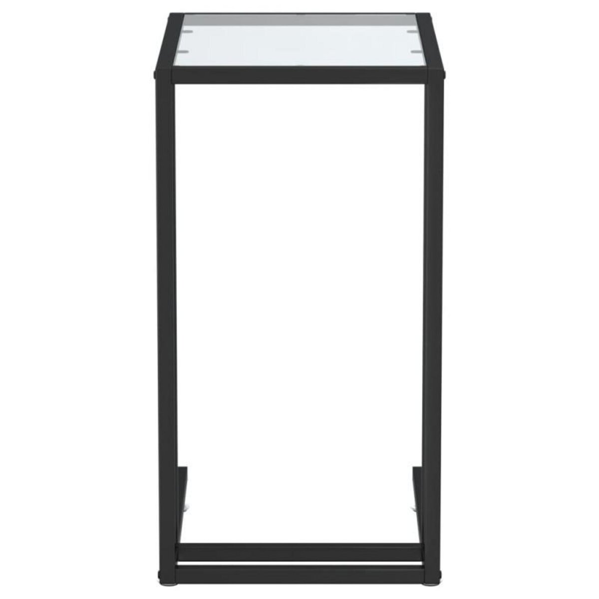 VIDAXL Table d appoint ordinateur Transparent 50x35x65 cm Verre trempé