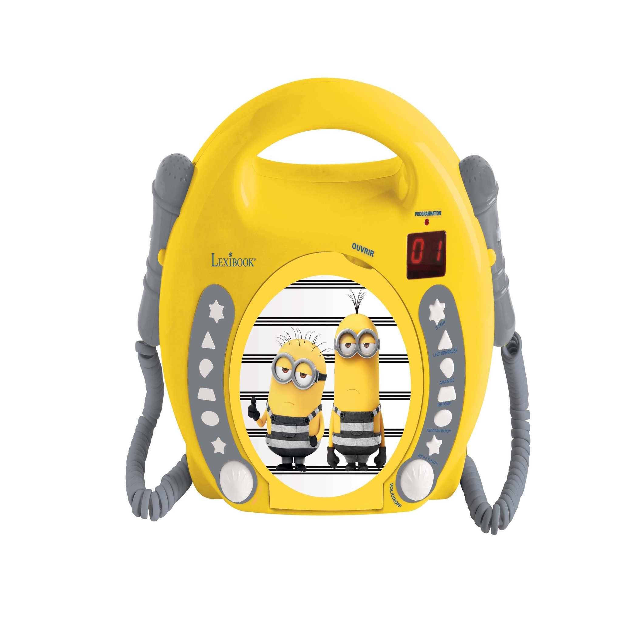 Lexibook Lecteur CD portable avec 2 microphones Les Minions