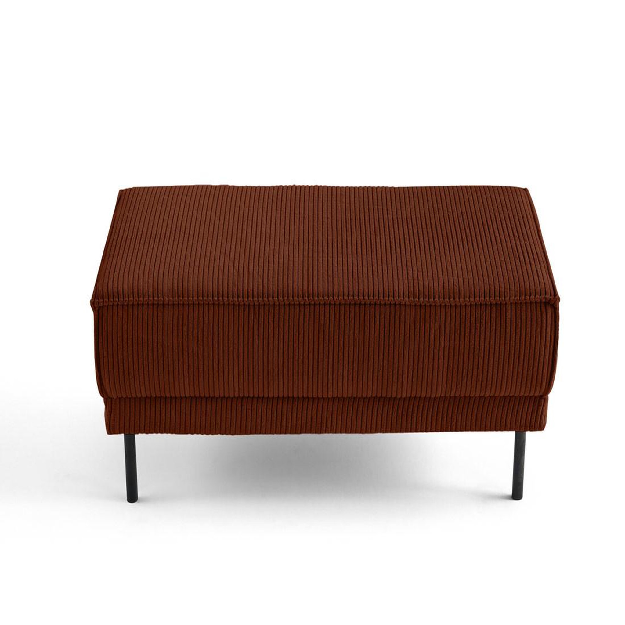Voir la diapositive 6 : BEST MOBILIER Charlie - pouf - pieds hauts - en velours côtelé