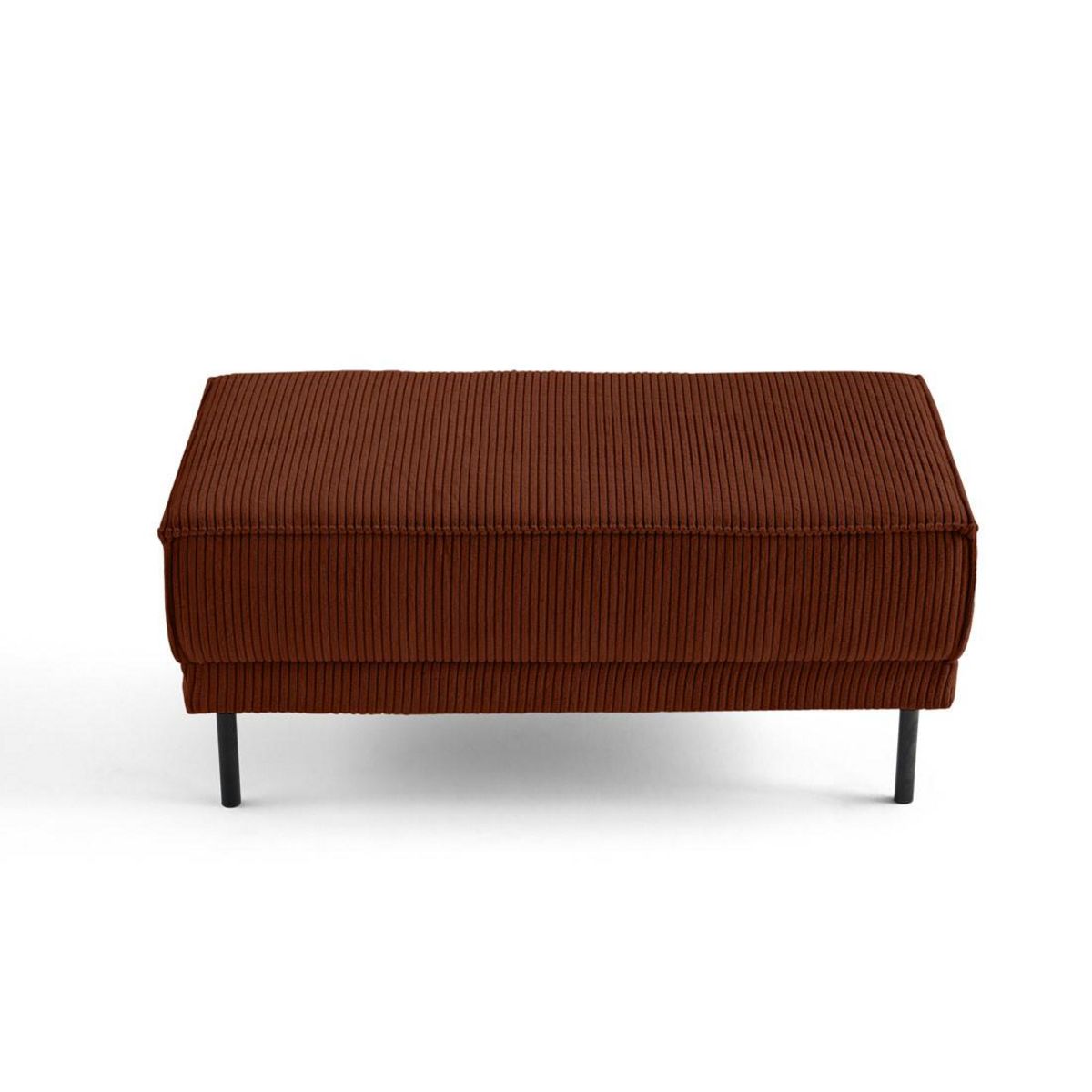 LISA DESIGN Charlie - pouf - pieds hauts - en velours côtelé