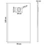 Voir la diapositive 6 : VIDAXL Bac de douche SMC Blanc 120 x 70 cm