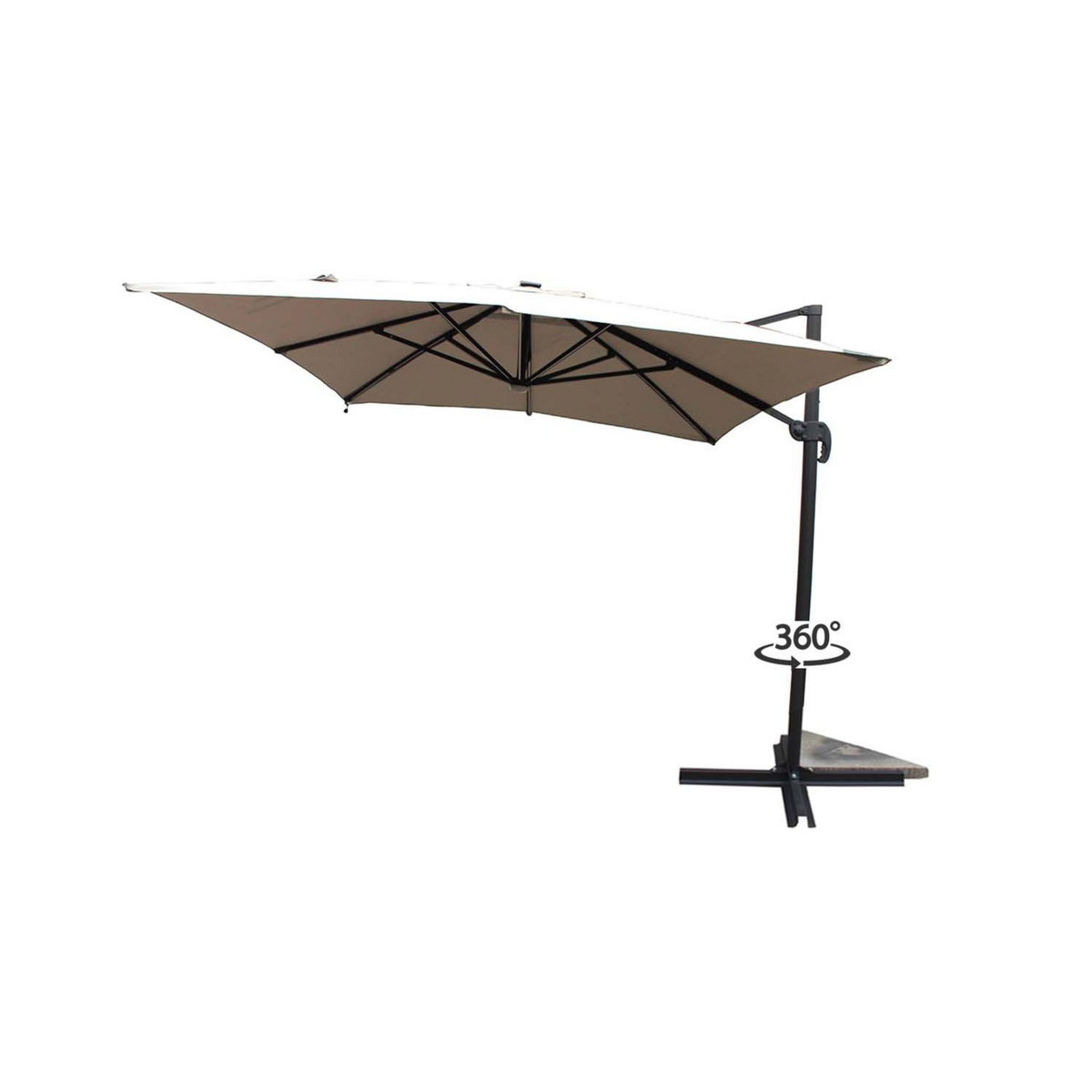 CONCEPT USINE Parasol LED 3 x 4 m écru CALVIA