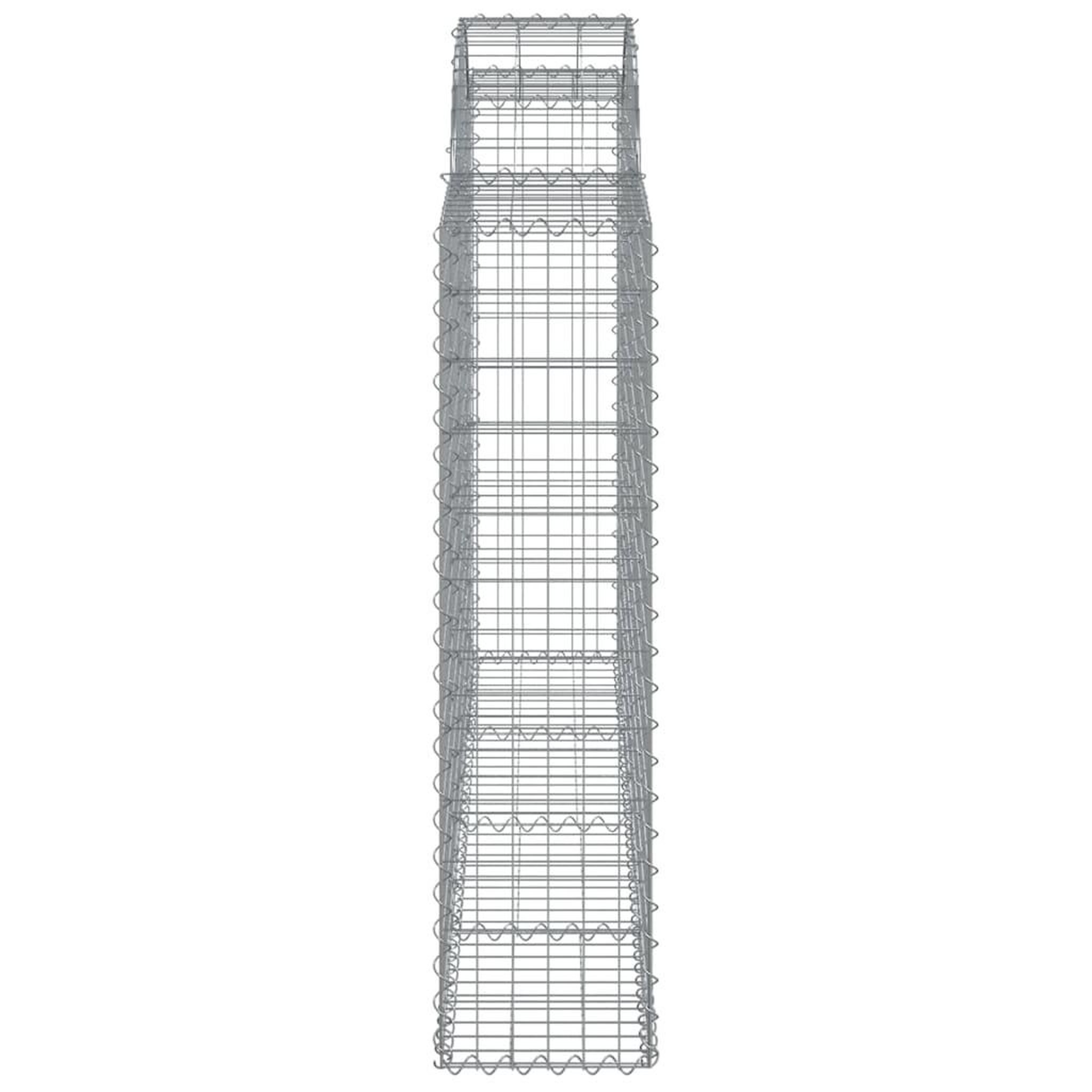Voir la diapositive 5 : VIDAXL Paniers a gabions arques 13 pcs 200x30x120/140 cm Fer galvanise