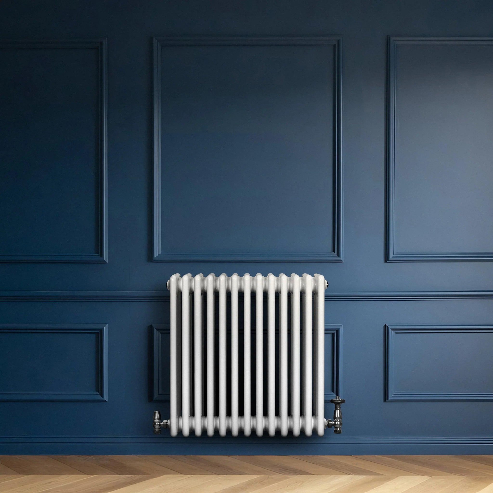 Voir la diapositive 4 : MONSTERSHOP Radiateur traditionnel à 4 colonnes & vannes - 600 x 605 mm