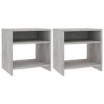VIDAXL Tables de chevet 2 pcs Gris béton 40x30x40 cm Bois d ingénierie