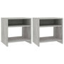 Voir la diapositive 1 : VIDAXL Tables de chevet 2 pcs Gris béton 40x30x40 cm Bois d ingénierie