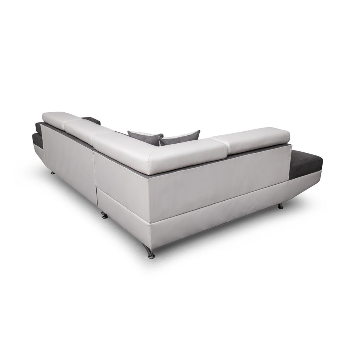 Canapé angle gauche convertible 4 à 5 places bimatière microfibre/simili CHICAGO