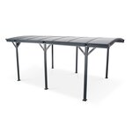 SWEEEK Carport de 15m² en aluminium anthracite et polycarbonate - Le Mans 5x3m - abri de voiture 500 x 300 x 220 cm