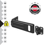 Master lock 704EURDBLK Moraillon pour Verrouillage de Porte Extérieure, 11 x 4,4 cm, Noir