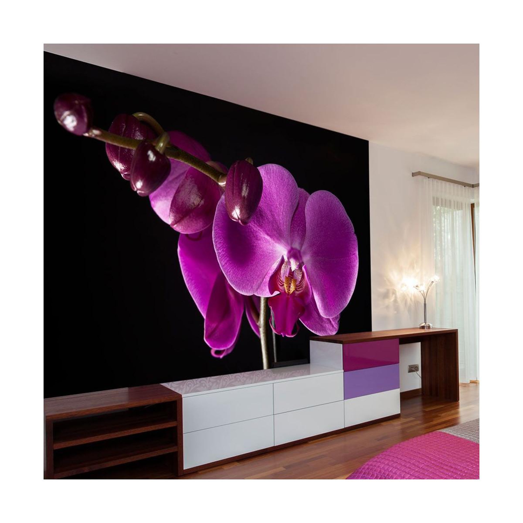 Paris Prix Papier peint  elégante orchidée. Coloris disponibles : Multicolore