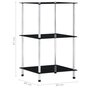 Voir la diapositive 5 : VIDAXL Etagere 3 niveaux Noir 40x40x67 cm Verre trempe