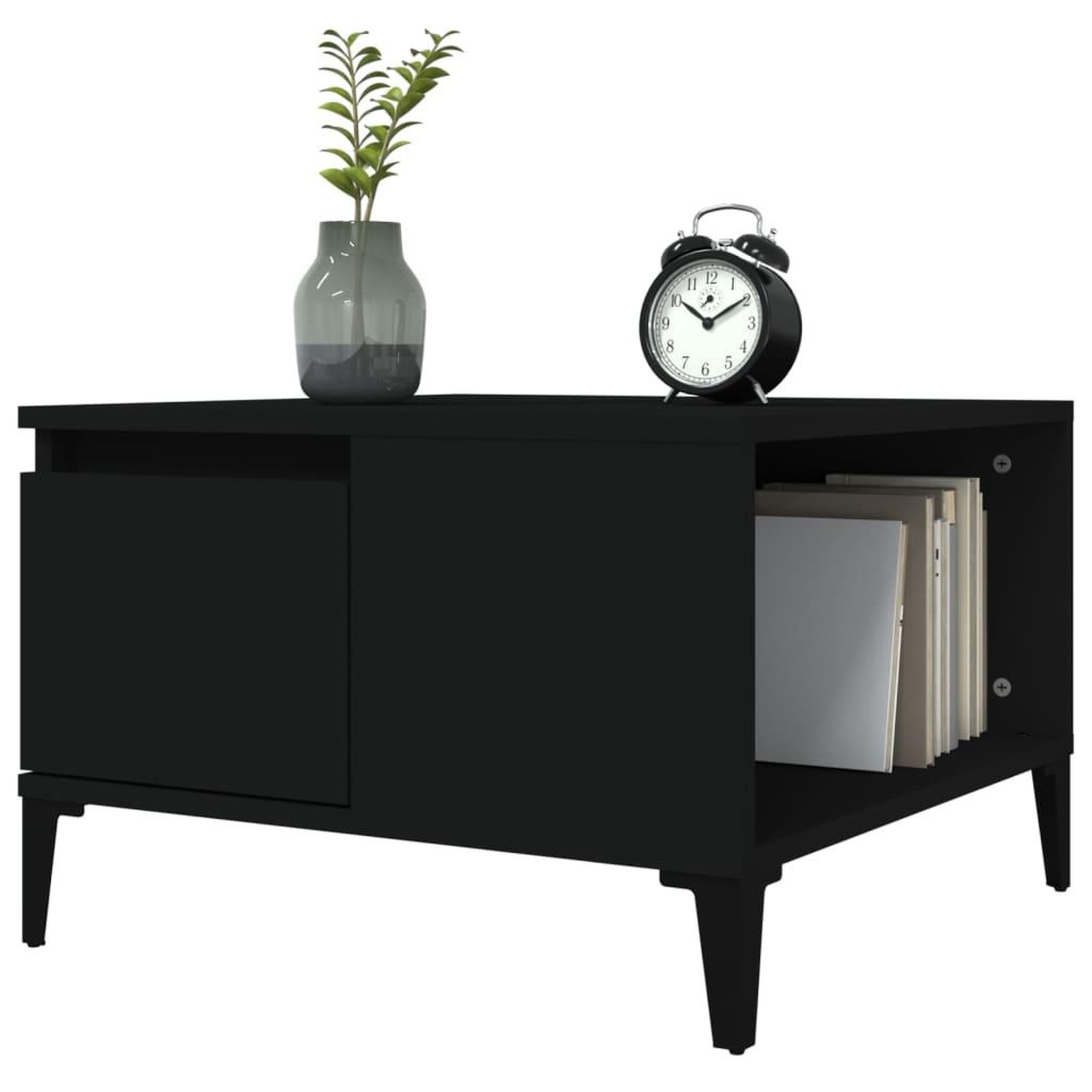 Voir la diapositive 4 : VIDAXL Table basse noir 55x55x36,5 cm bois d'ingenierie