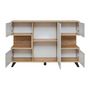 Voir la diapositive 2 : Paris Prix Buffet 3 Portes Design  Bogota  160cm Gris & Naturel