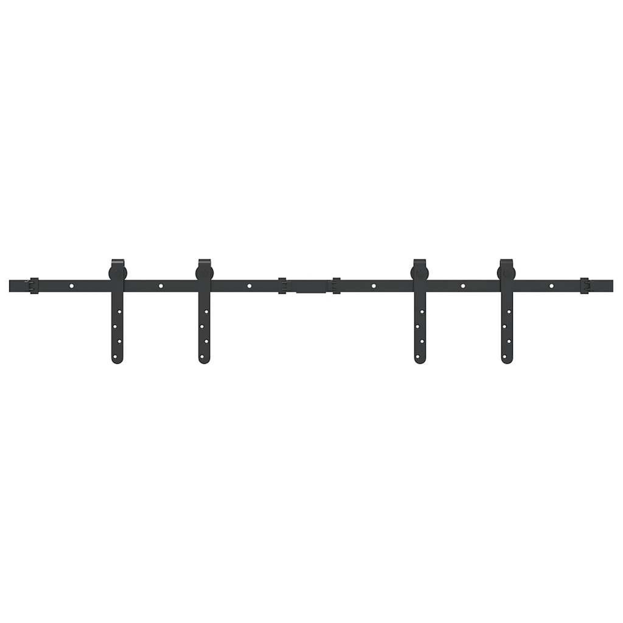 Voir la diapositive 2 : VIDAXL Kit de porte d'armoire coulissante 122 cm acier au carbone