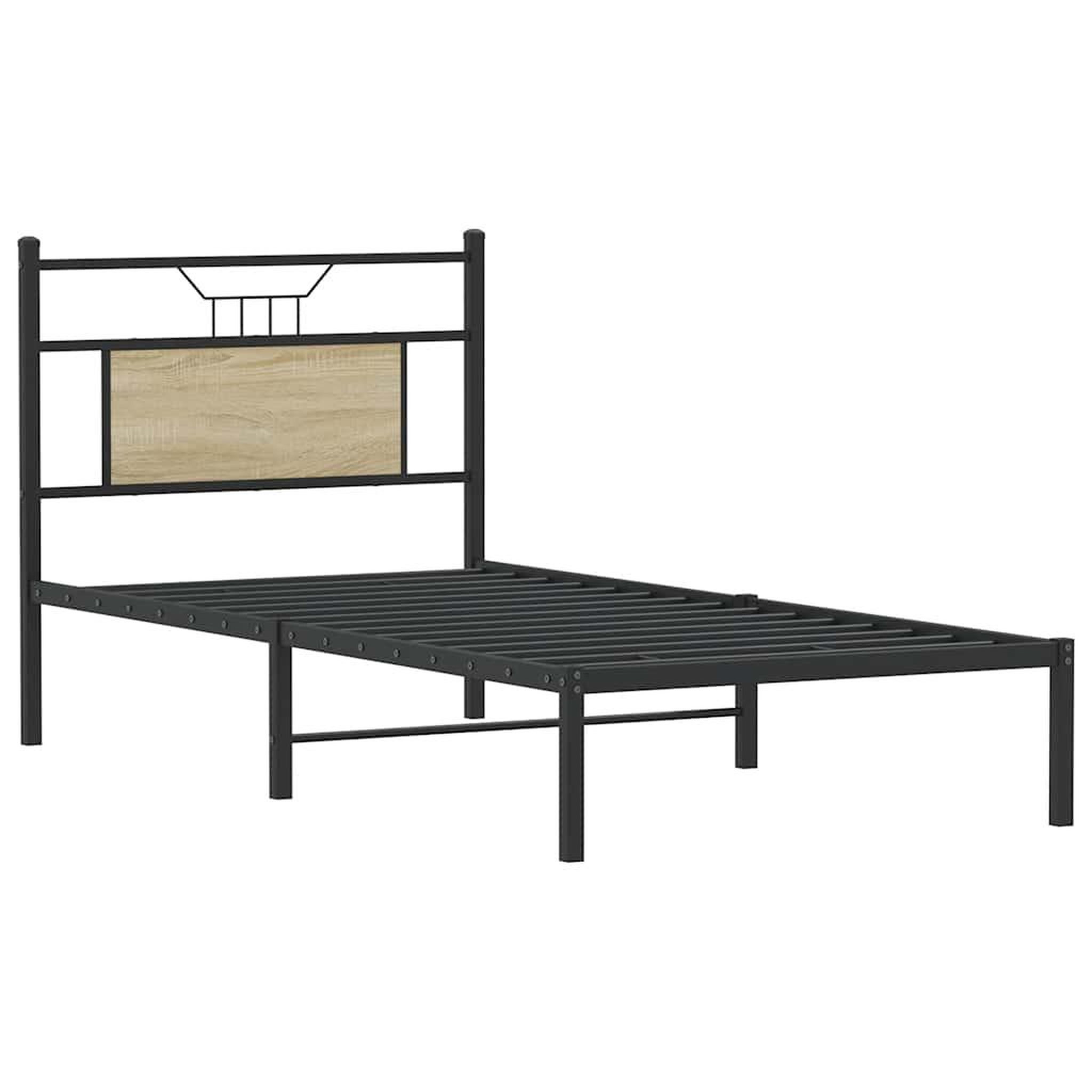 Voir la diapositive 5 : VIDAXL Cadre de lit sans matelas chene sonoma 75x190 cm
