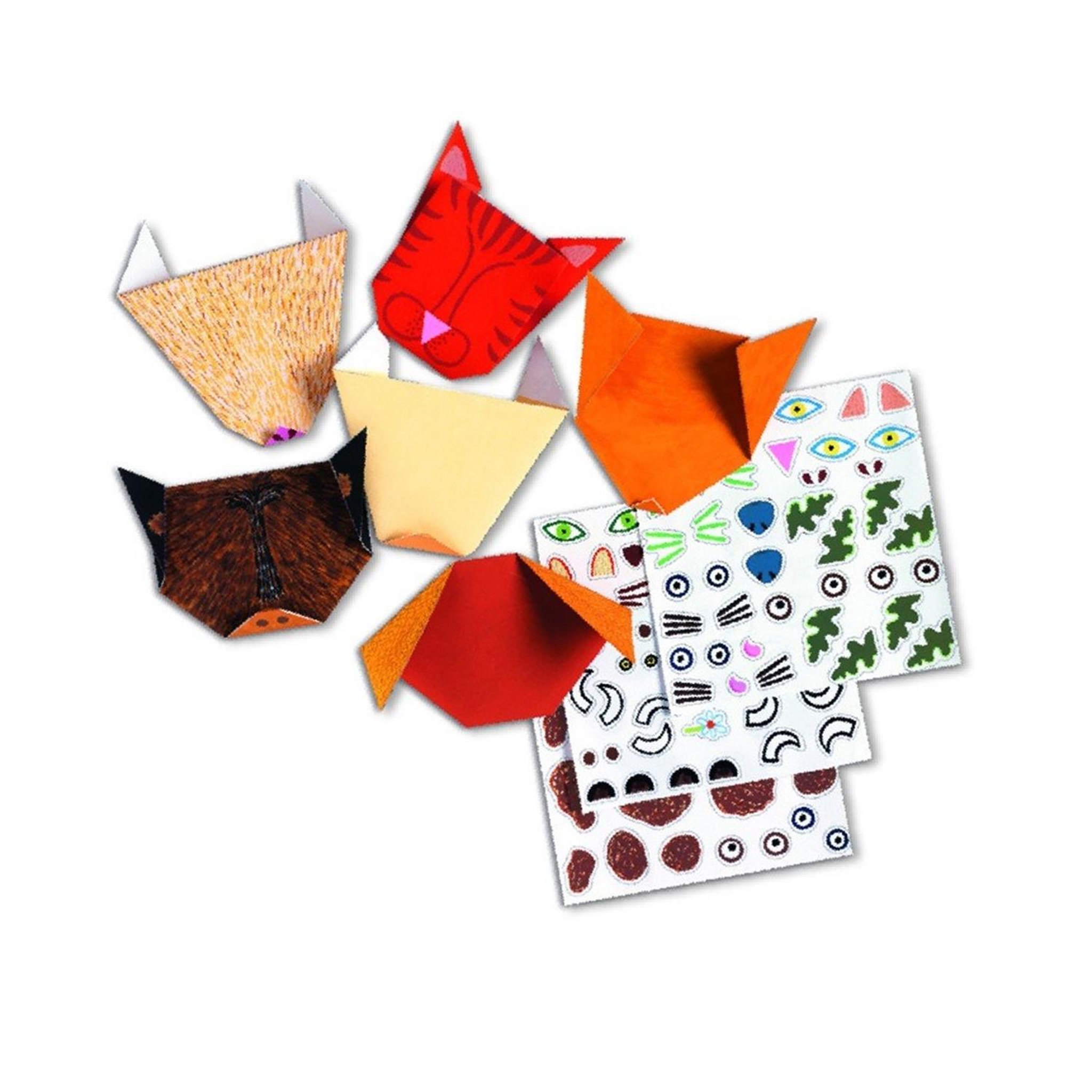 Voir la diapositive 3 : Djeco Pochette de papier origami Animaux