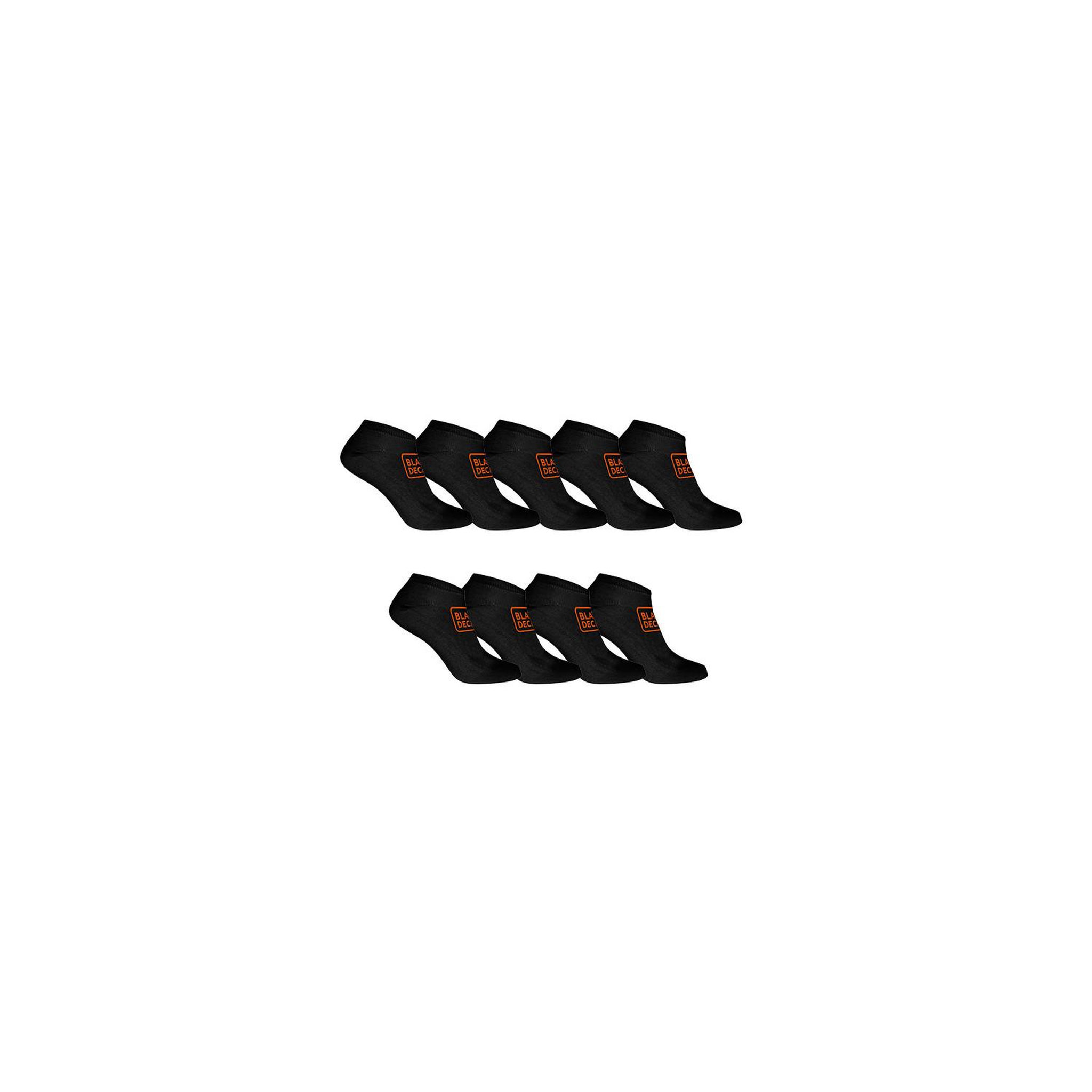 Black et Decker Lot de 9 paires de chaussettes low cut fines et respirantes. Coloris disponibles : Noir