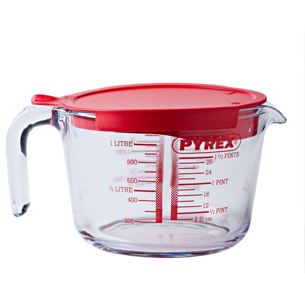 PYREX Verre doseur mesureur 1L + couvercle Classique